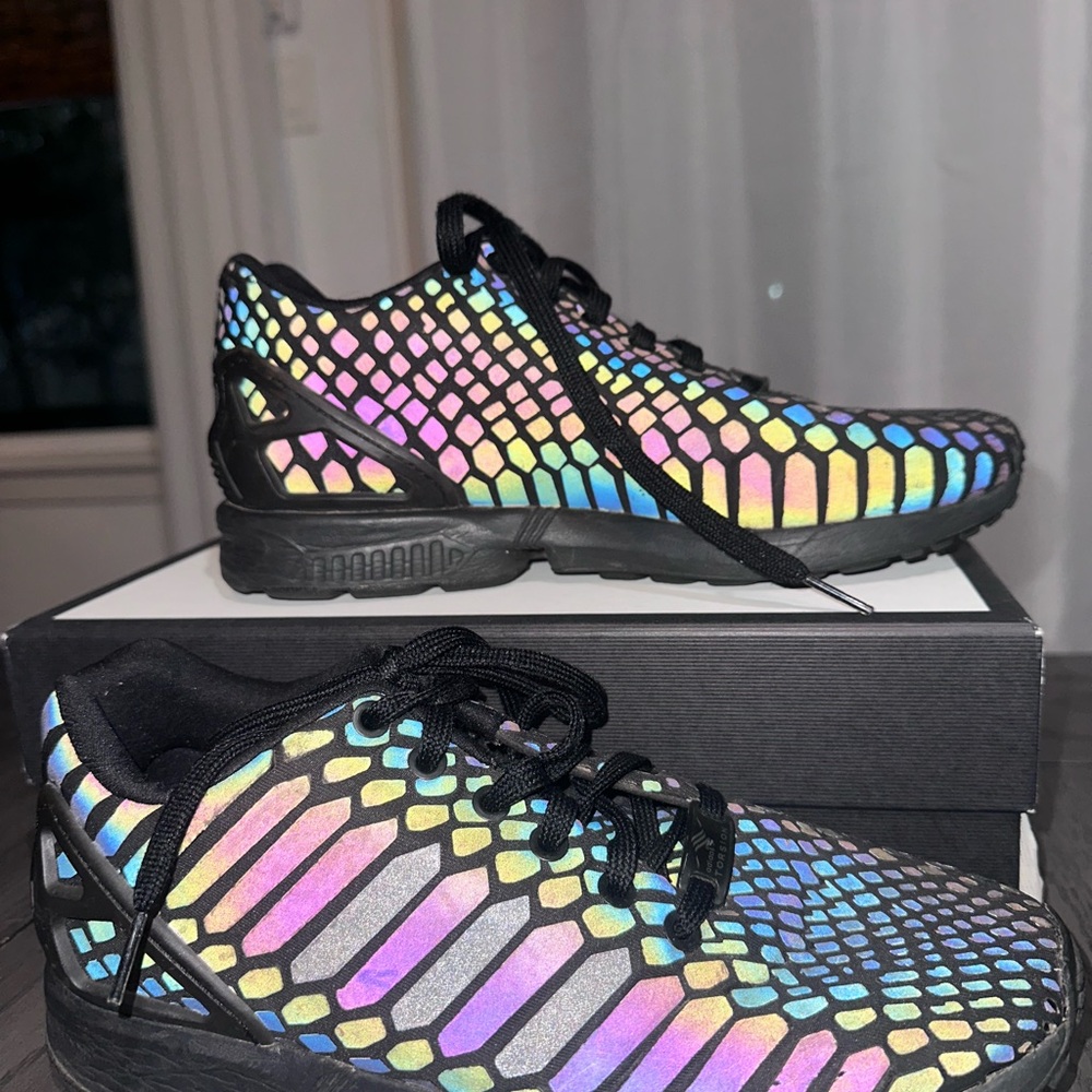 adidas ZX Flux AQ7420 Xeno Black fluorescent women’s size 9